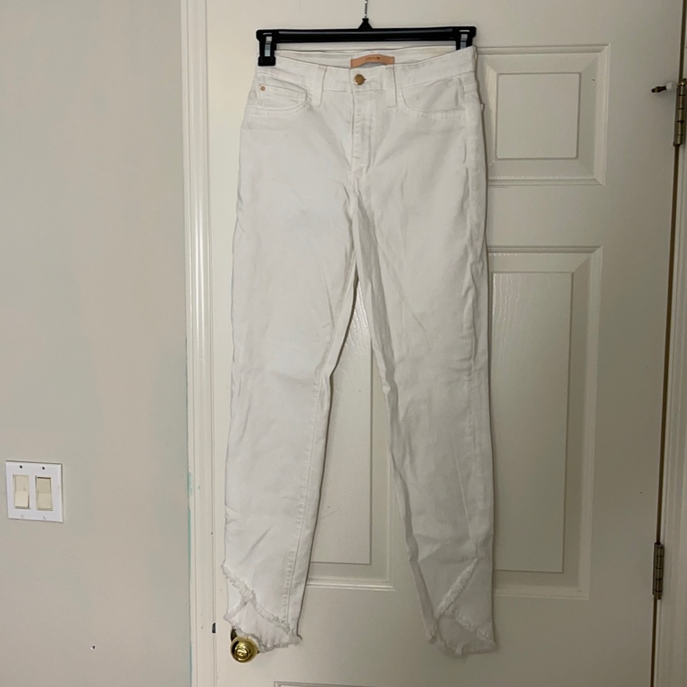 Joe’s Jeans white raw hem